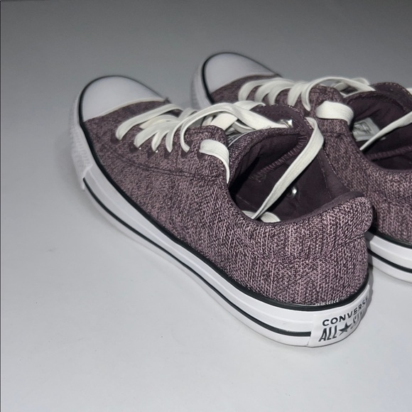 Converse Dark Purple Low Tops with White Laces - Picture 3 of 11